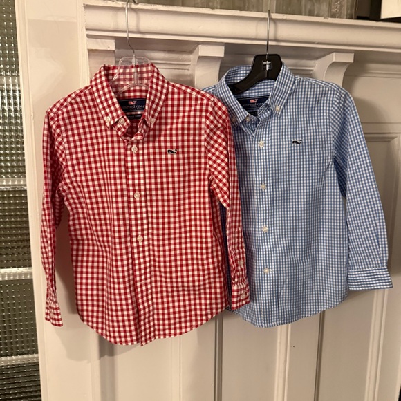 Vineyard Vines Set Of 2 Boys Button Down Check Shirts Size 4T - Picture 3 of 11